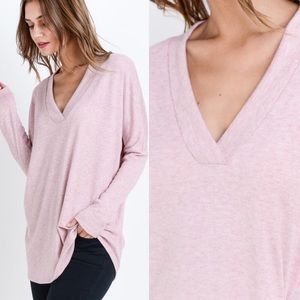 ◼️Friday SALE!◼️Hacci Soft V-Neck Loose Fit Tunic!